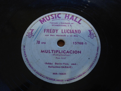 Pasta Fredy Luciano Con Don Marinelli Music Hall 16631 C55