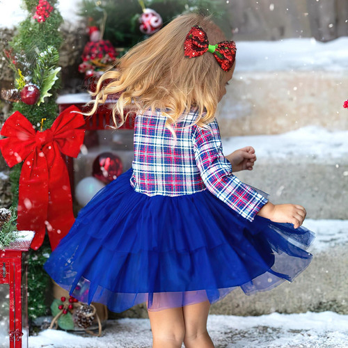 Yxiang Navidad 5 Pulgadas Sparkle Glitter Bows Clips Para Ni