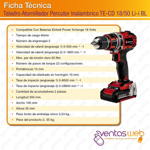Imagen 7 de 10 de Combo Brushless Taladro Perctuor Atorn + Amoladora 125mm