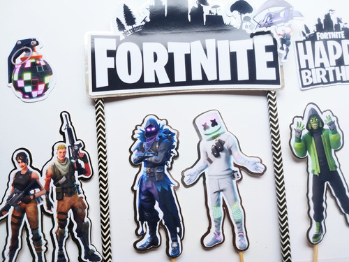 Decorativo Torta Fortnite, Topper Fortnite Decoracion Fortni