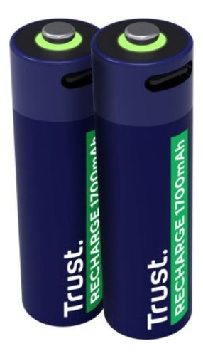 Trust 25584 Pilas Recargables Aa Usb-c 2 Uni