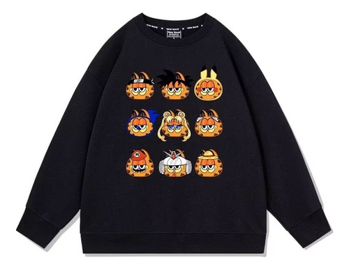 Sudadera Casual Con Estampado De Algodón Garfield Goku Sailo