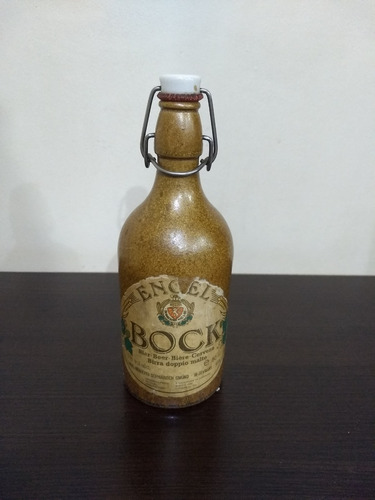 Botella Ceramica Cerveza Engel Bock Porron Alemana 