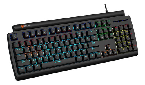 Teclado Gamer Mecánico Meetion Mt-mk600mx Black Olly Go Blue Color del teclado Negro