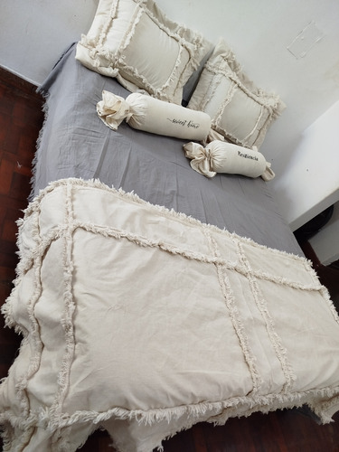 Almohadones Respaldo De Cama Con Pie De Cama Crudo