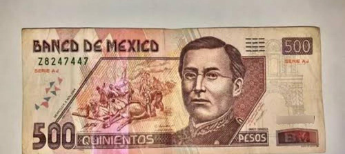 Billete Antiguo De 500 Pesos Ignazio Zaragoza 