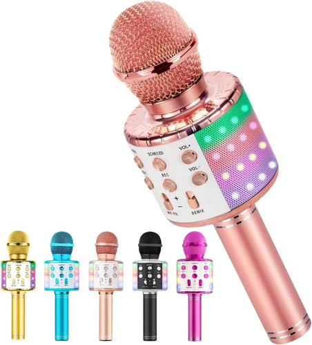 Micrófono De Karaoke Para Niños Cantando, 5 En 1, Mic...