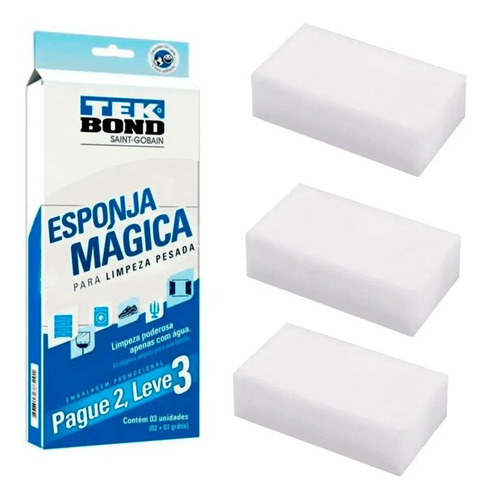 Imagen 2 de 6 de 3 Esponja Magica Quitamanchas Tekbond Mr. Clean Magic Eraser