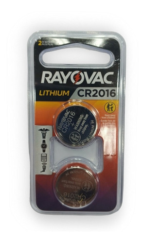 Pila Litio 2016 Control Remoto Rayovac 2 Pack 