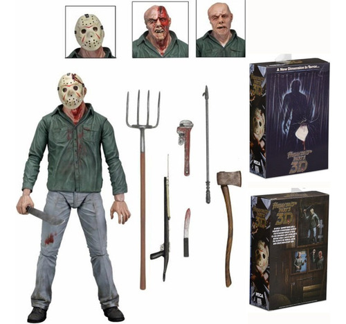 Neca Friday The 13th Part Iii 3d Jason Voorhees Figura Jugue