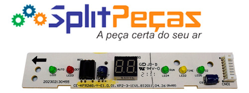 Display Da Evaporadora Midea/komeco 7.000 A 12.000 Btus