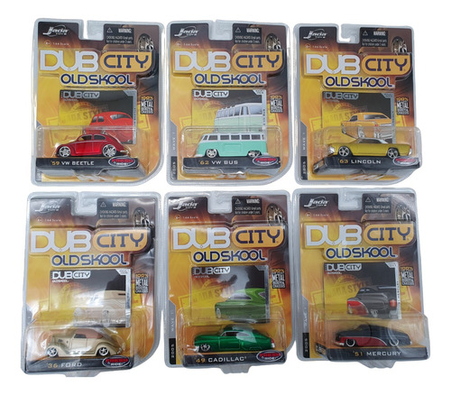 6 Autos Jada Toys Dub City Old Skool Ola 1 Con Detalles