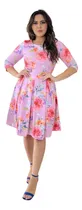 Comprar Vestido Midi Godê Floral Moda Evangélica Moda Cristã.