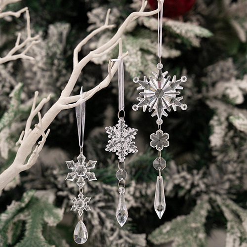 Adornos Navideños De Copos De Nieve Blancos Copos De Nieve P