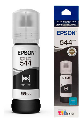 Garrafa De Tinta Epson Preta T544 Compatível Com Ecotank
