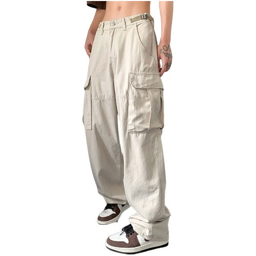 Pantalones Cargo Holgados Informales De Pierna Recta