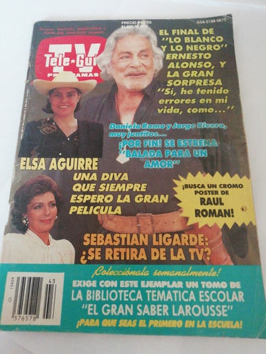 Revista Teleguía Ernesto Alonso Y La Gran Sorpresa