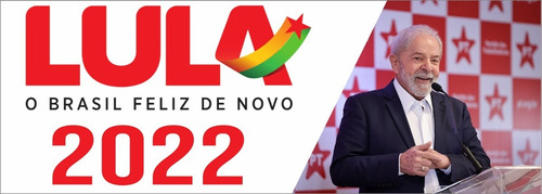 Adesivo Presidente Lula 2022 - Kit C/100