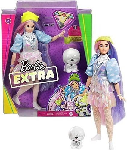 Barbie Fashionista Extra Gorro Verde Con Perrito Blanco