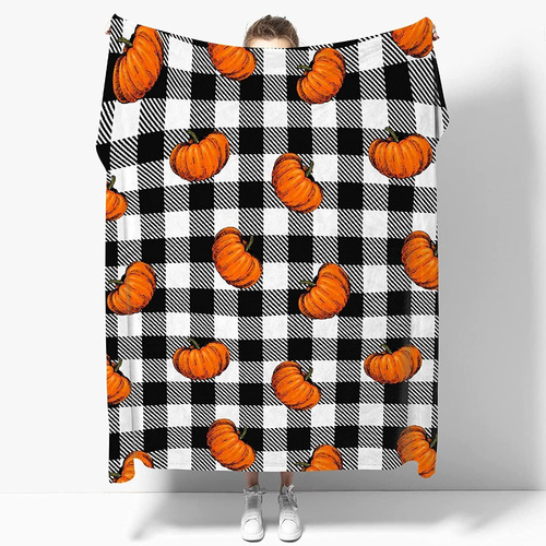  Alo Plaid Pumpkin Fall Decorfall Gift Super Soft Cozy ...