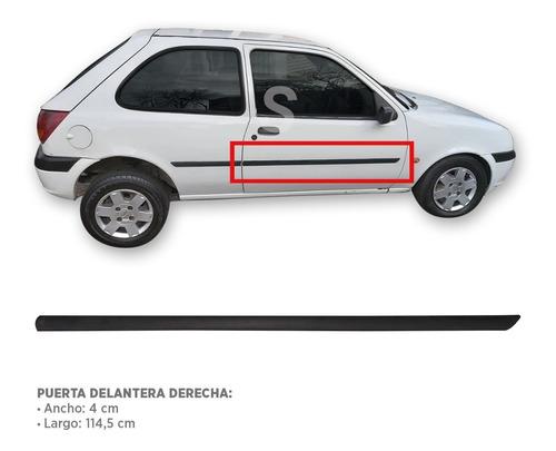 Bagueta Puerta Derecha Ford Fiesta 2000/2001 3p