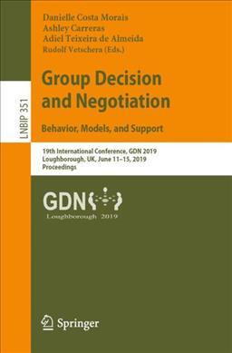 Libro Group Decision And Negotiation: Behavior, Models, A...