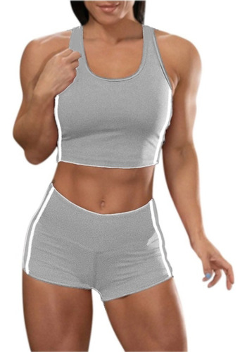 Conjunto Ropa Interior Top Short Corto Deporte Fitness 5313