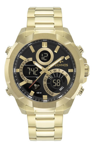 Relógio Masculino Technos Digiana Dourado W23721aaa/1p