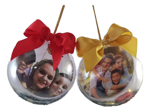 Kit 215 Bolas De Natal Personalizada Com Foto E Laços