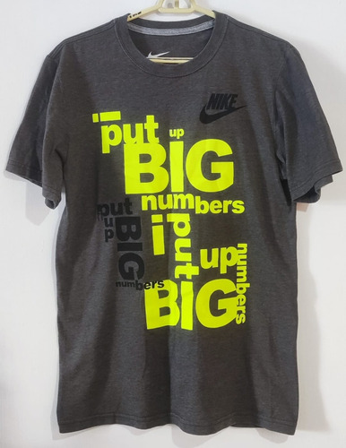 Playera Nike Hombre Chica Original Gris 