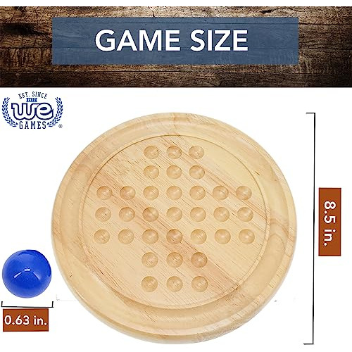 Juegos De Madera Maciza De Mármol Solitario Juego, H89wl