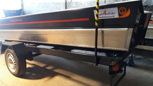 Barco De Aluminio 6m Semi Chata Com Carreta Novos