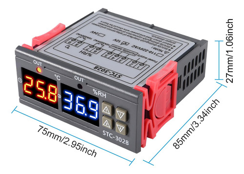 Controlador De Temperatura Stc-3028 Medidor De Controlador D