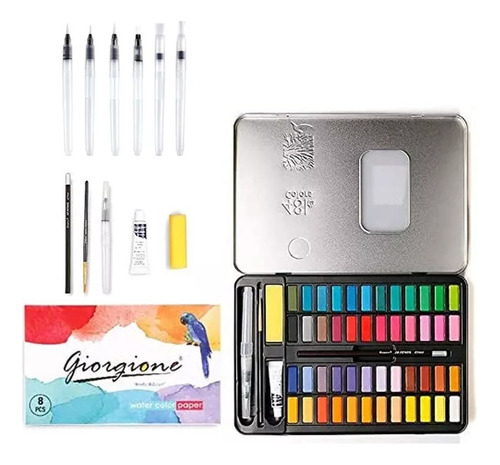 Juego Profesional De Pinturas De Acuarela De 48 Colores