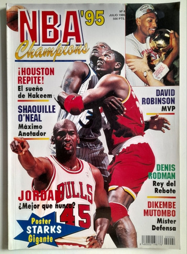 Revista Nba 95 N° 4 - Basquet Jordan  Shaquille Oneal Rodman
