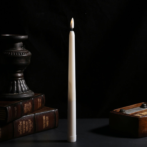 12 Velas Largas, Candelabro Led, Llama Oscilante
