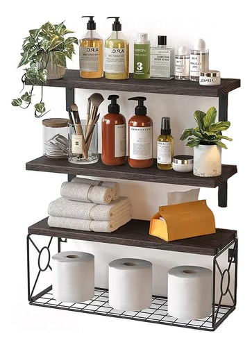 Organizador de ducha para baño Darsen ZWJ color marrón carbonizado instalación colgar