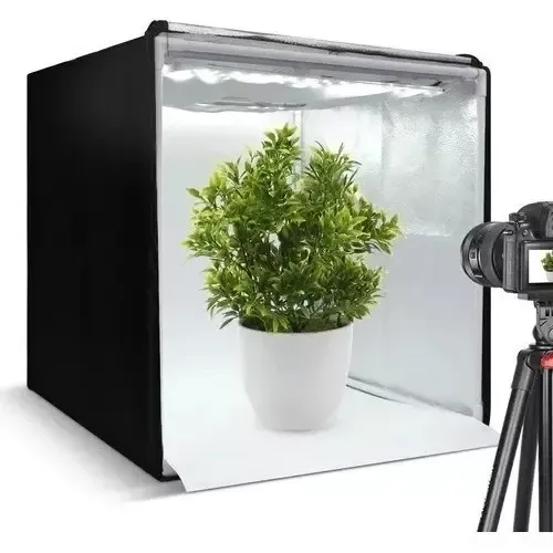 Caja De Luz Giratoria Para Fotografía De Joyas TB20 - Softbox Con Plato Giratorio, Luz LED Ajustable | Ideal Para Estudio Y Videos