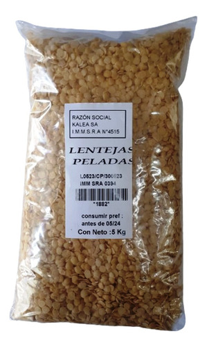 Lentejas Peladas Amarillas  5kg