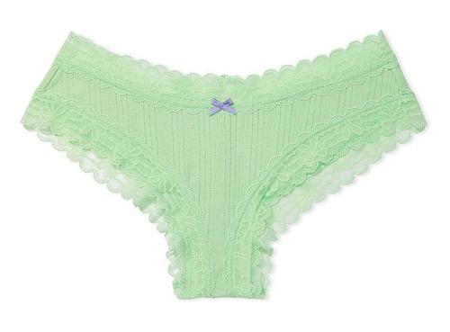 Calzon Victoria Secret Verde/lazo Morado M