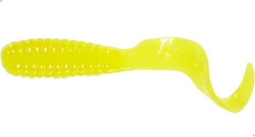 20 Señuelos 5cm Pesca Lobina Gusanos Cola Mister Twister Color Chartreuse