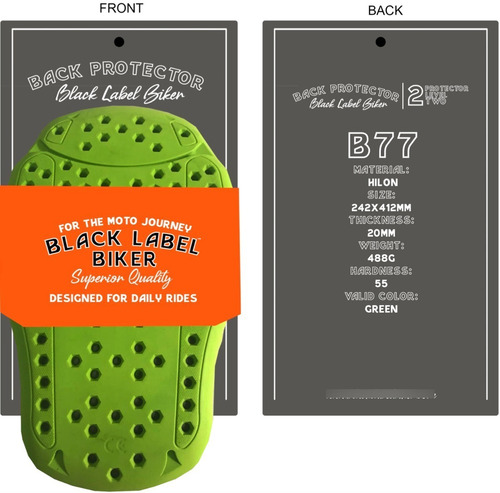 Imagen 10 de 10 de Protector Espalda Black Label Biker Certificado Ce2