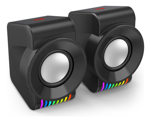 Redragon Gs514 - Alto-falante para Jogos de PC, Alto-falante Estéreo de Computador de 2.0 Canais com RGB Dinâmico, Graves de Qualidade e Som Cristalino, Alimentado por USB com Conector de 3.5 mm