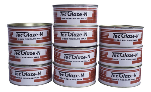10 Un Cera Desmoldante Carnaúba Tec Glaze P/ Resinas Fibras