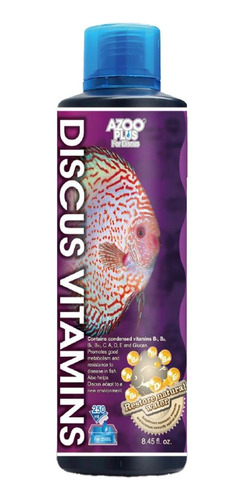 Discus Vitamins 250 Ml Azoo Plus Vitaminas Para Peces Disco