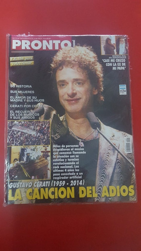 Revista Pronto Gustavo Cerati La Cancion De Adios 2014 Nueva