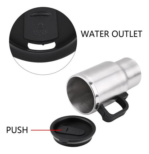 Taza Calefactora Para Automóvil, Taza Termo Calentada De Ace