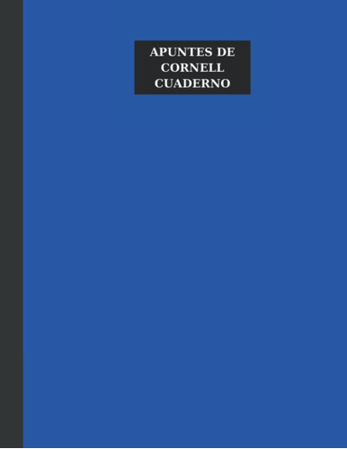 Libro: Apuntes De Cornell Cuaderno:  Color Azul  (spanish Ed