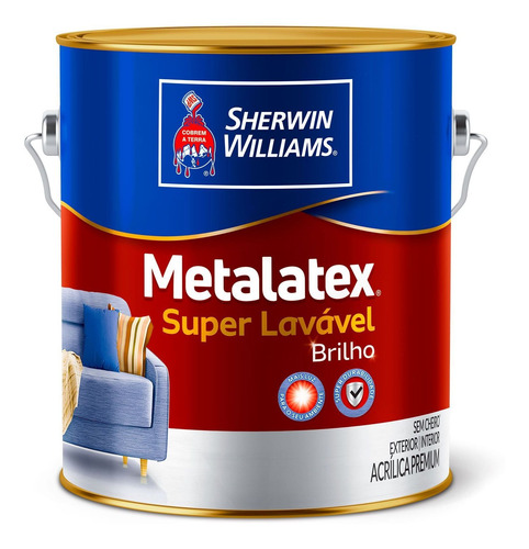 Tinta Metalatex Semi-brilho 3,6 Litros - Branco Envio Hoje