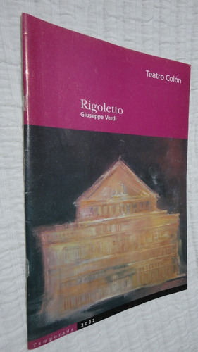 Programa Teatro Colon- Rigoletto- 2002